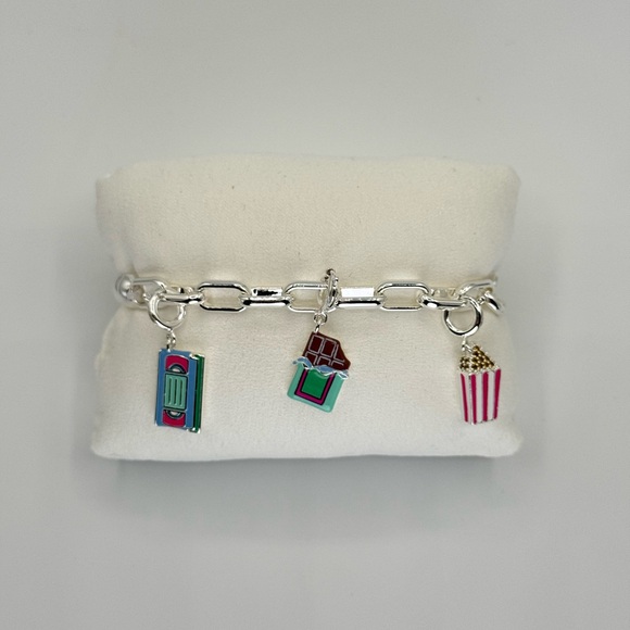 Bomb Party Charmelier “Takin’ It Old School Cubic Zirconia On Silver Plating🍿 - Picture 3 of 5